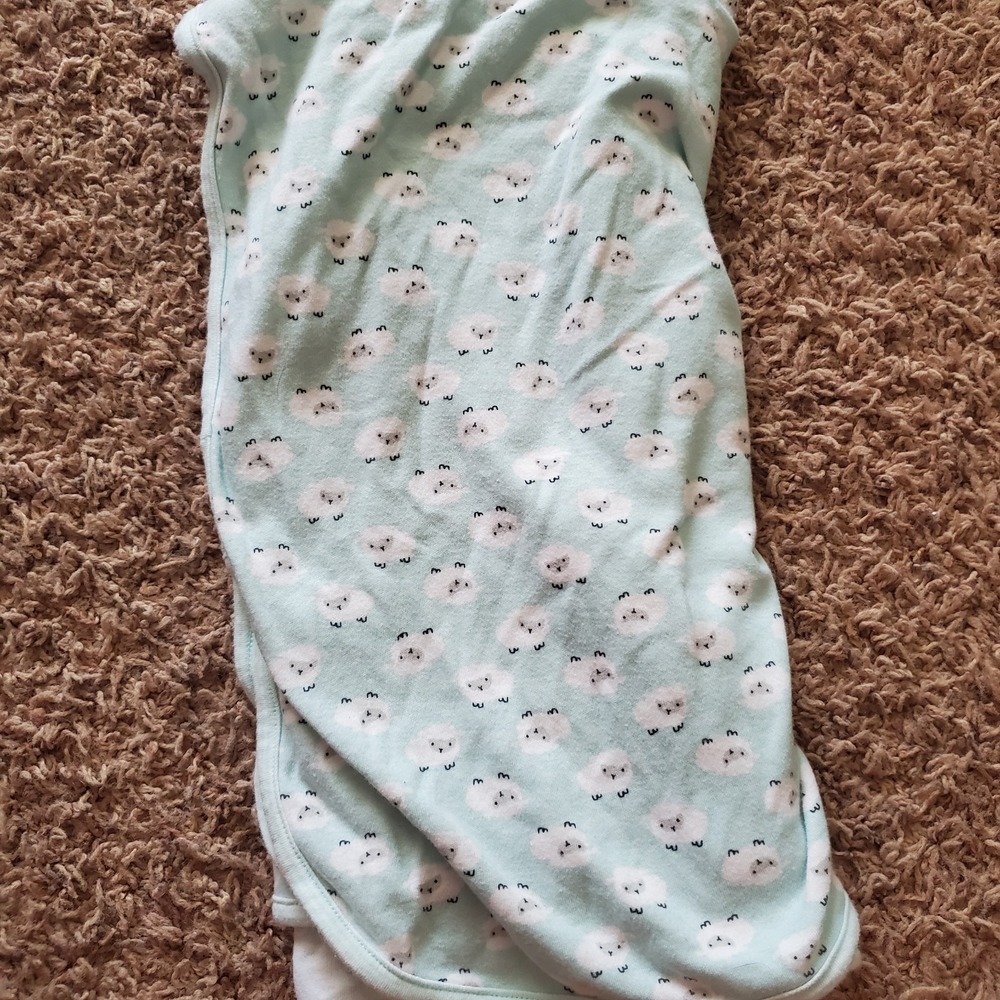Bundles Baby Children's Place Unisex Light Weight Receiving‎ Blanket Green Sheep